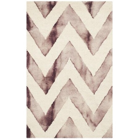 Safavieh Dip Dye Hand Tufted Rectangle Rug- Ivory - Maroon- 3 x 5 ft. DDY715I-3